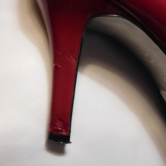 Ann Klein AK Red High Heel Shoes - Picture 5 of 10